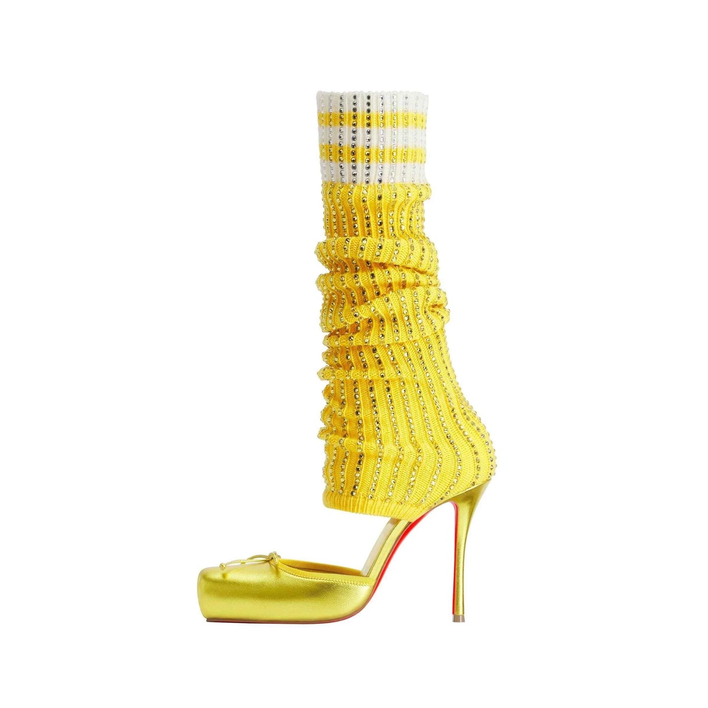 European AndAmerican Sexyrhinestone Elasticsocks Withsleeves Andknee Lengthcool Boots Forwomen's Fashion Shows and Banquet Shoes