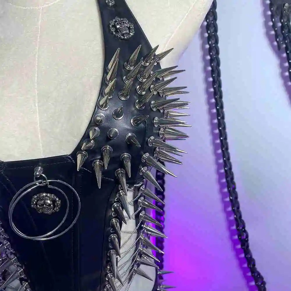 Gothic Punk Rock Spiked Grunge T-shirt