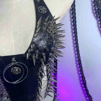 Gothic Punk Rock Spiked Grunge T-shirt