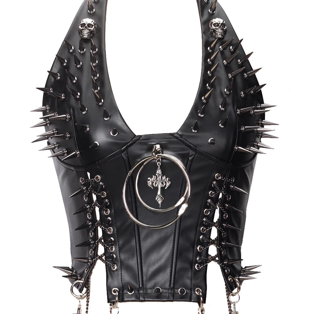 Gothic Punk Rock Spiked Grunge T-shirt