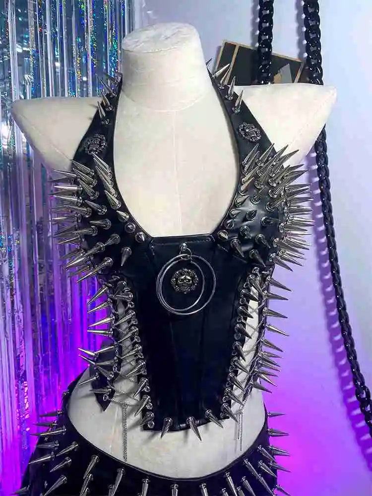 Gothic Punk Rock Spiked Grunge T-shirt