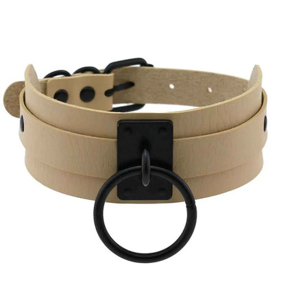 Punk Black O-Round Metal Leather Choker Collar Goth Fashion Necklaces 2025 Women Girls Rock Harajuku Emo Gothic Jewelry