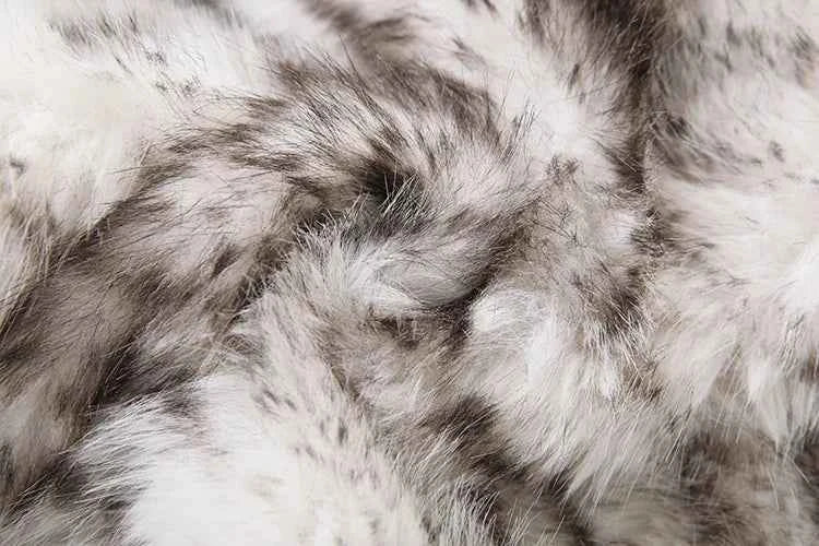 Kliou Sexy Fashion Crop Jacket Woman Autumn Trend Furry Warm Style Belt Metal Buckle Cardigan Full Sleeve High Street Jacket