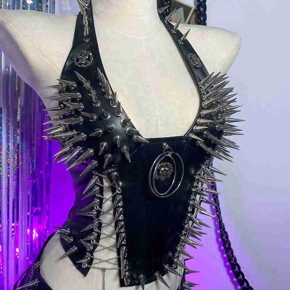 Gothic Punk Rock Spiked Grunge T-shirt
