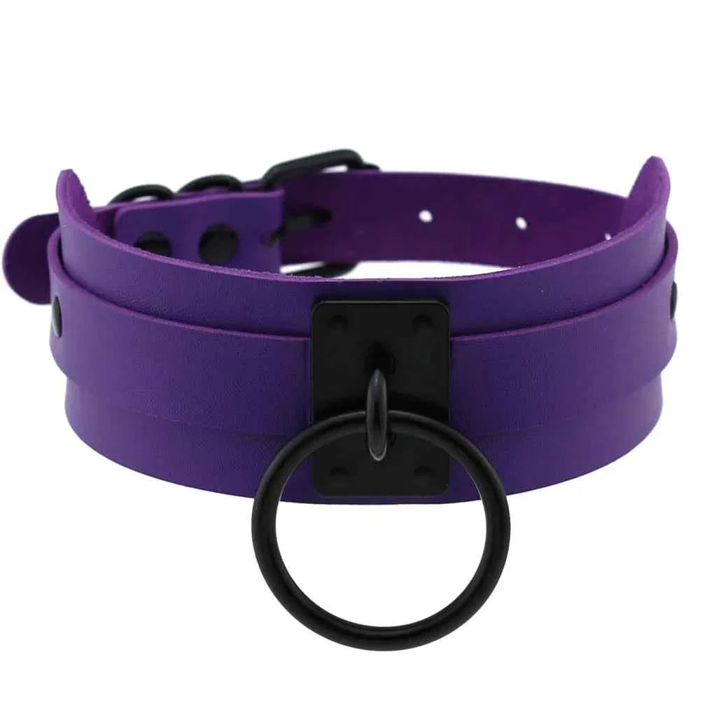 Punk Black O-Round Metal Leather Choker Collar Goth Fashion Necklaces 2025 Women Girls Rock Harajuku Emo Gothic Jewelry