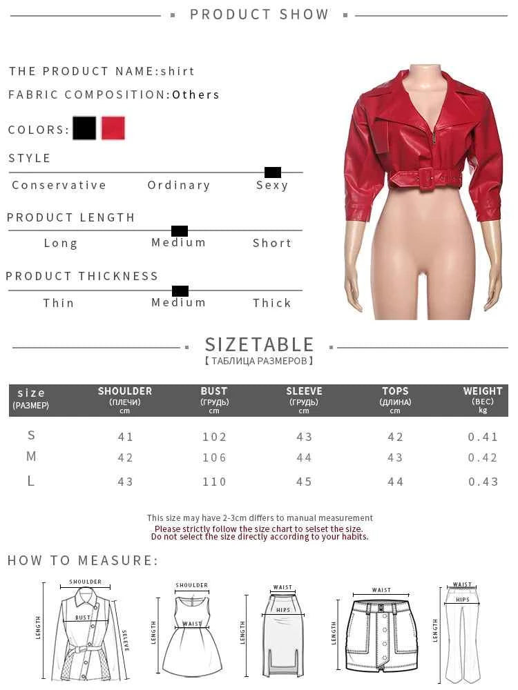 Weird Puss Luxury Crop Jacket Women PU Fall Wild Deep V-Neck Elegant Belt Buckle Zip Full Sleeve Streetwear Office Classic Coat