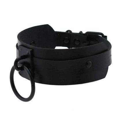 Punk Black O-Round Metal Leather Choker Collar Goth Fashion Necklaces 2025 Women Girls Rock Harajuku Emo Gothic Jewelry