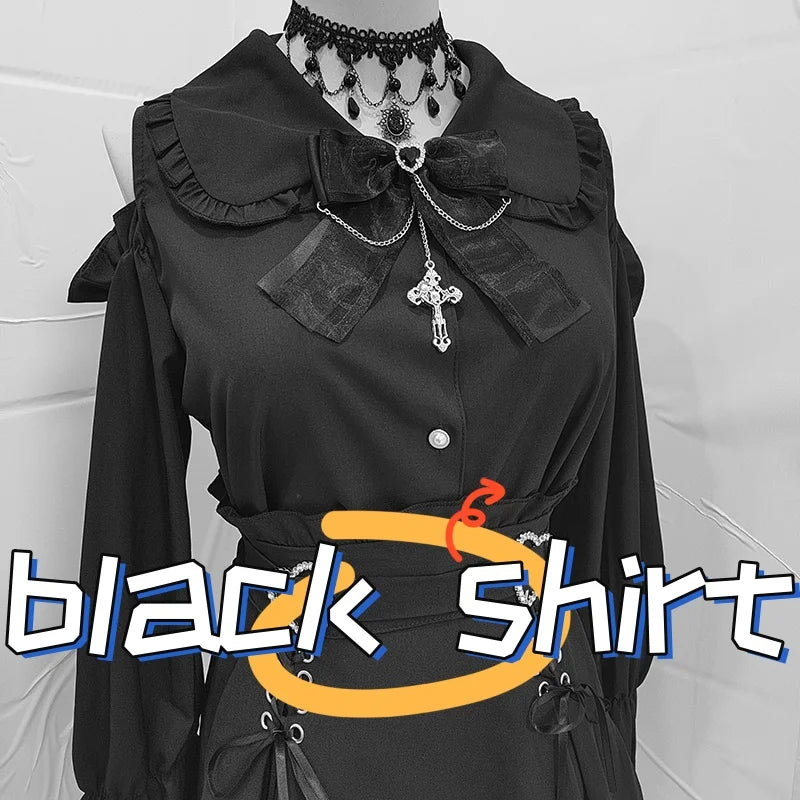 Y2K Japanese Style Blouse Elegant Long Sleeve