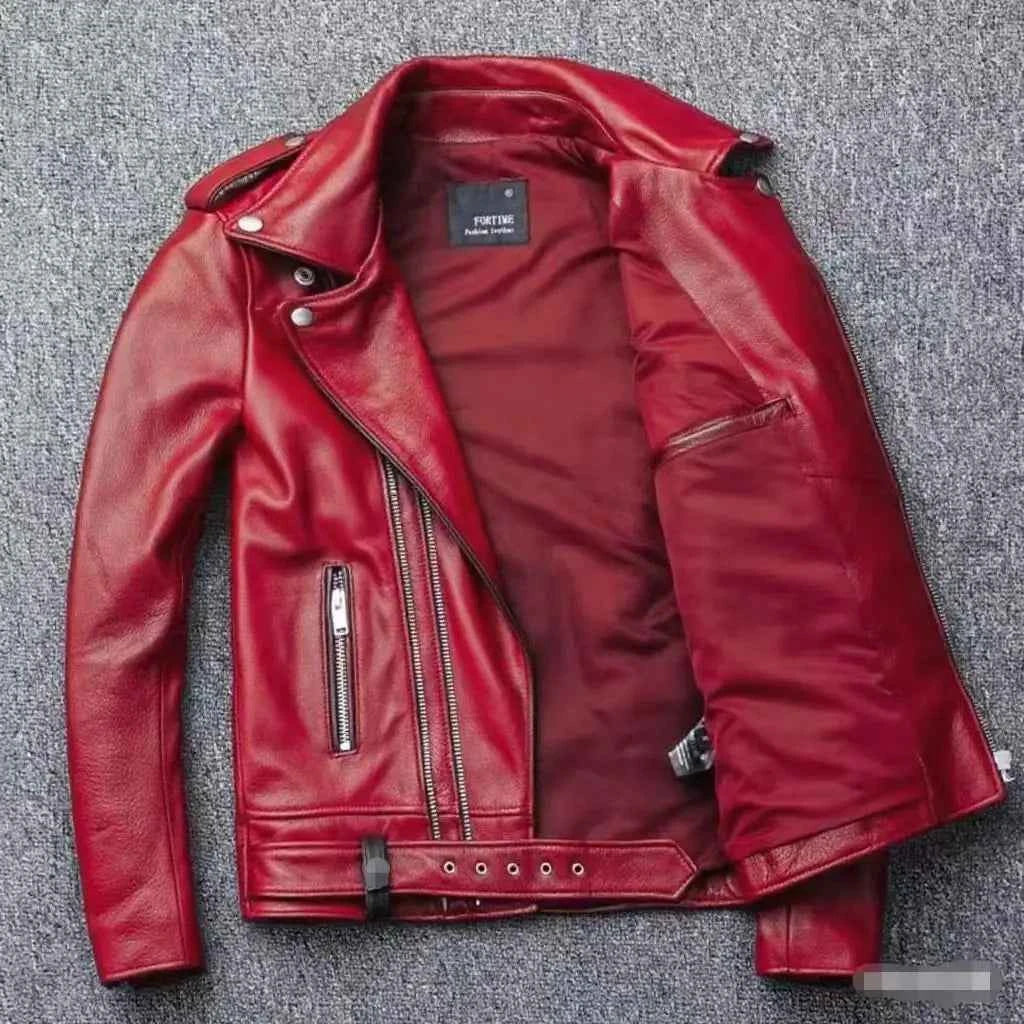 Winter and Autumn Men's Oversized Button-down PU Leather Coat with Multiple Zippers Polo Jacket, with Many Zippers
