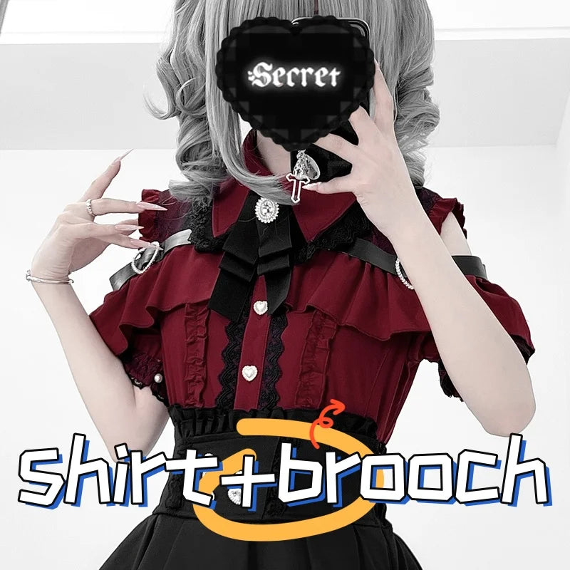 Y2K Japanese Style Blouse Elegant Long Sleeve