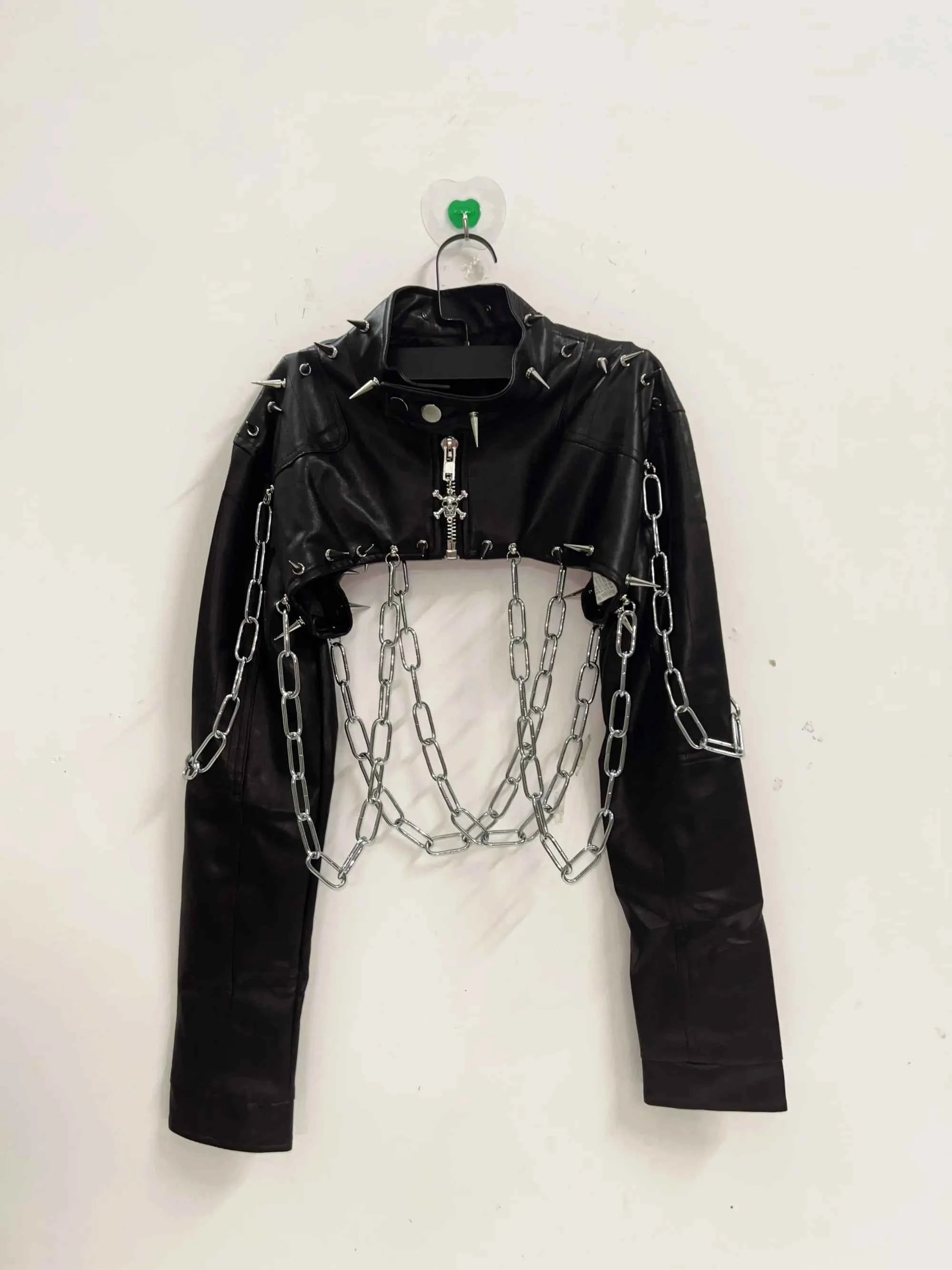 Rivets Jacket  vintage Jacket Punk Jacket y2k   Jacket y2k fashion Gothic Jacket harajuku fashion Cross Jacket Skull  Jacket