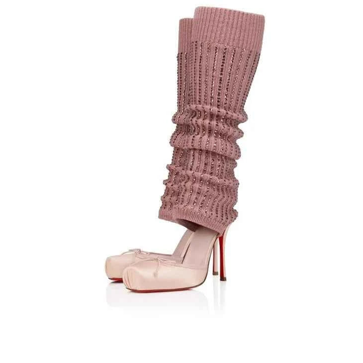 European AndAmerican Sexyrhinestone Elasticsocks Withsleeves Andknee Lengthcool Boots Forwomen's Fashion Shows and Banquet Shoes