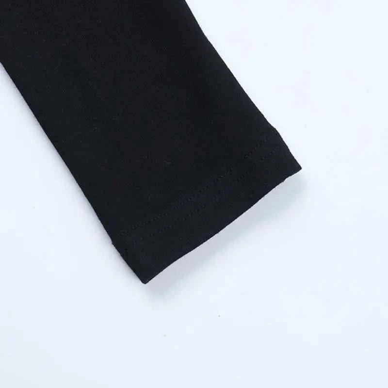 Goth Dark Punk Rivet Sexy Long Sleeve T-shirt