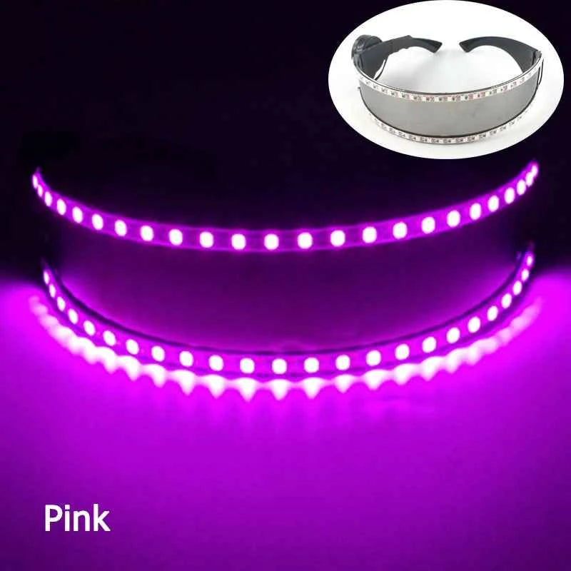 Cyberpunk Futuristic Luminous Cosplay Glasses Rave Cyber light up Goggles LED glowing glasses for man women dance show props