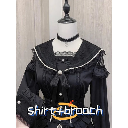 Y2K Japanese Style Blouse Elegant Long Sleeve