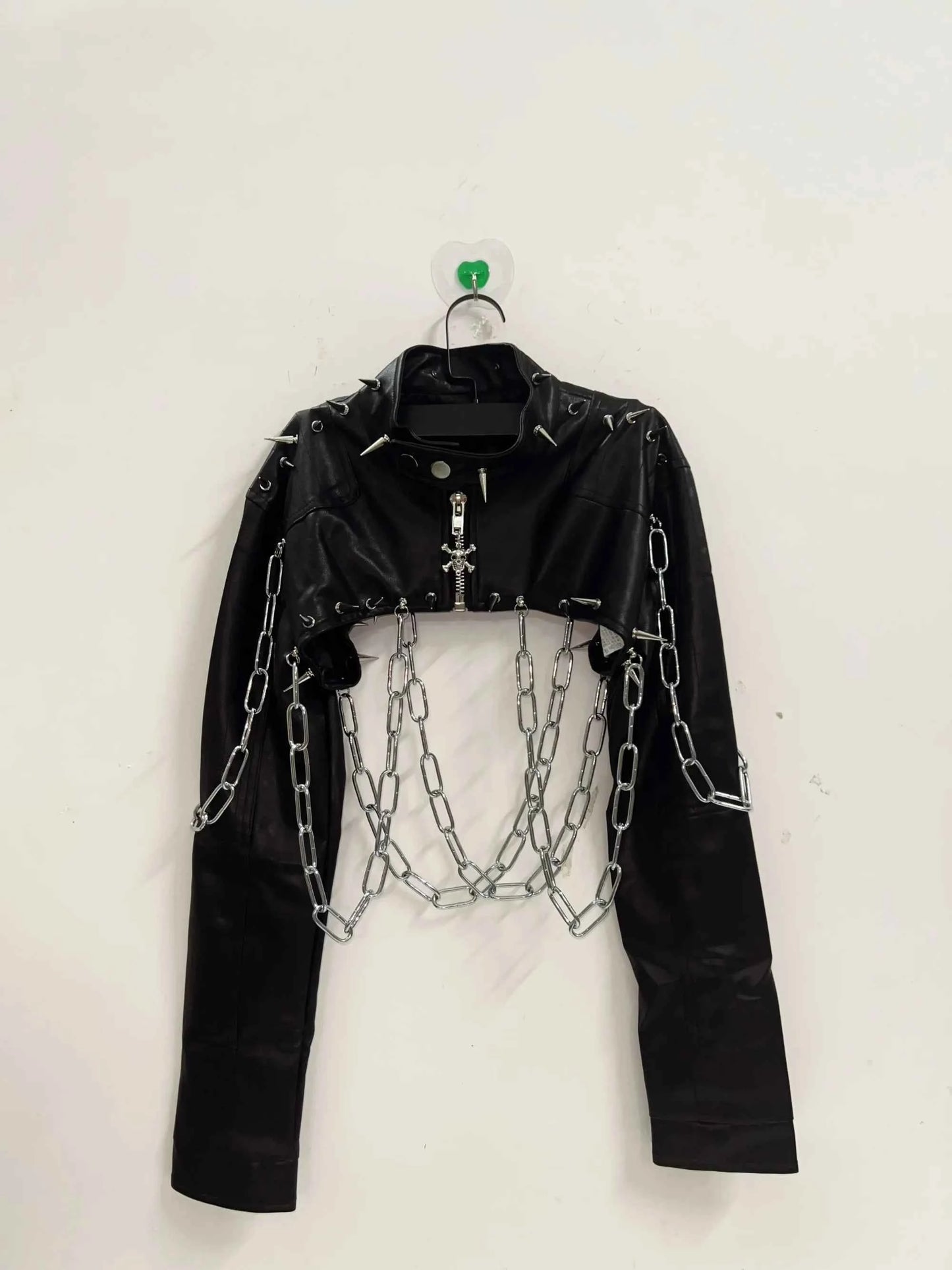 Rivets Jacket  vintage Jacket Punk Jacket y2k   Jacket y2k fashion Gothic Jacket harajuku fashion Cross Jacket Skull  Jacket