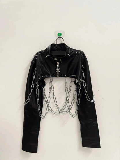 Rivets Jacket  vintage Jacket Punk Jacket y2k   Jacket y2k fashion Gothic Jacket harajuku fashion Cross Jacket Skull  Jacket