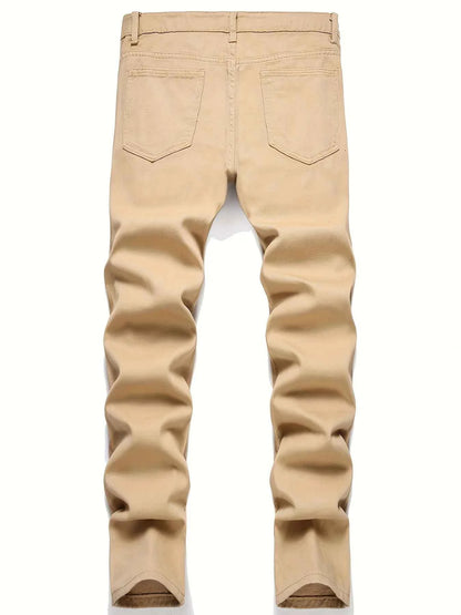 Men's street paint printed jeans and jeans