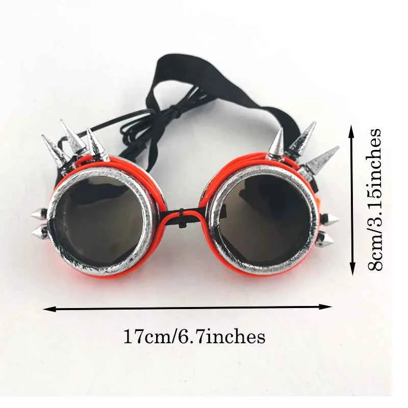 Cyberpunk Futuristic Luminous Cosplay Glasses Rave Cyber light up Goggles LED glowing glasses for man women dance show props