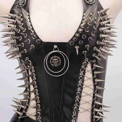 Gothic Punk Rock Spiked Grunge T-shirt