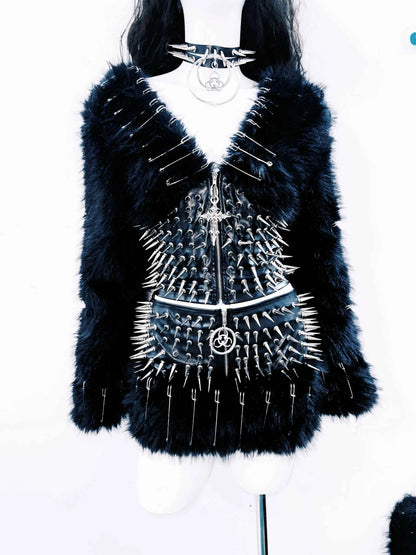 Gothic shirt Punk shirt Hip hop shirt y2k shirt Harajuku shirt vintage shirt Cross shirt rivet shirt gothic clothes y2k clothes