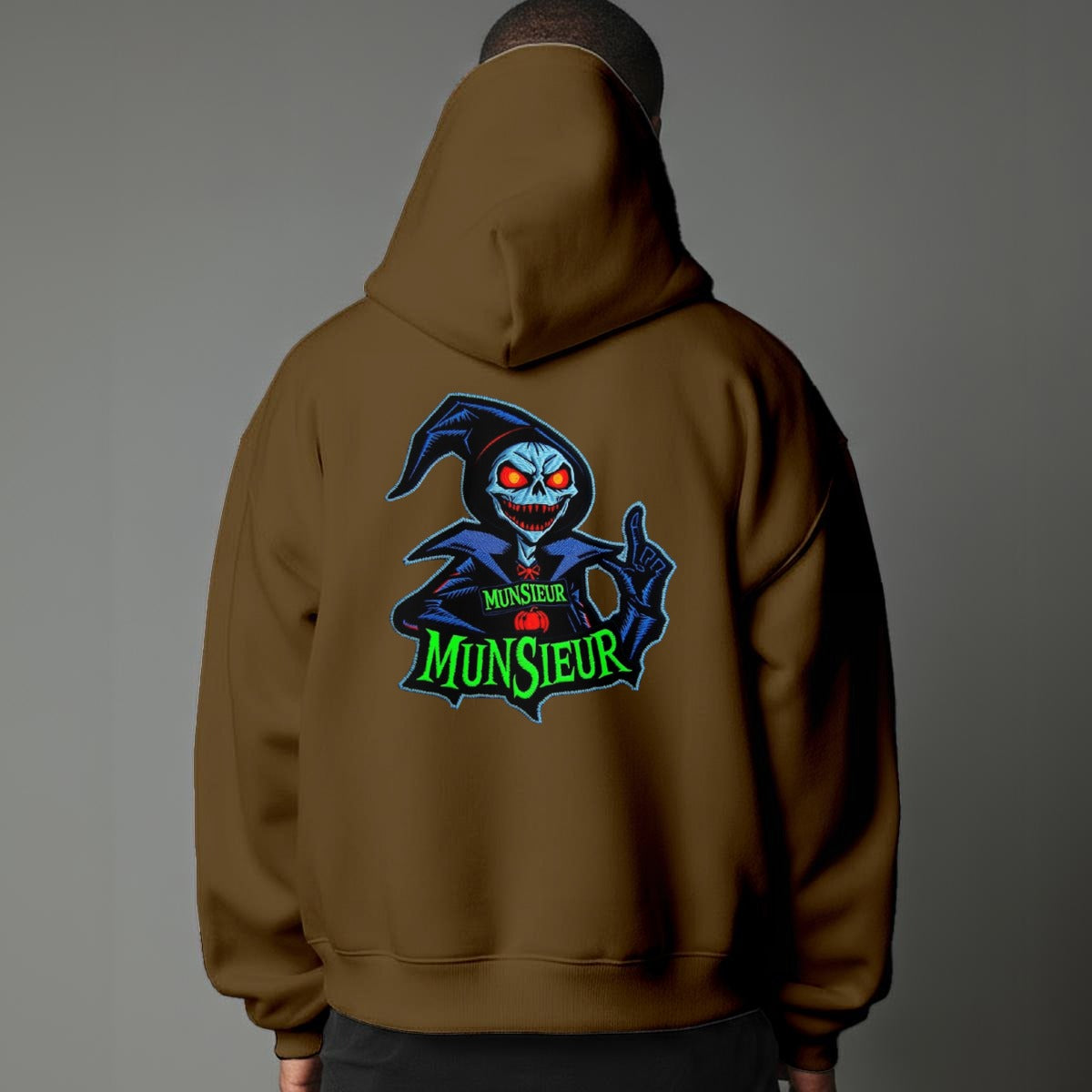 Unisex Halloween Pullover Hoodie Sweater with Micro-Fleece Lining by MUNSIEUR