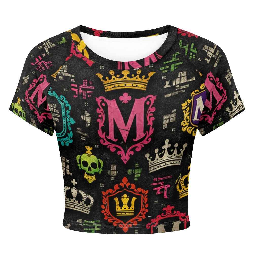 Tight cropped navel-baring T-shirt