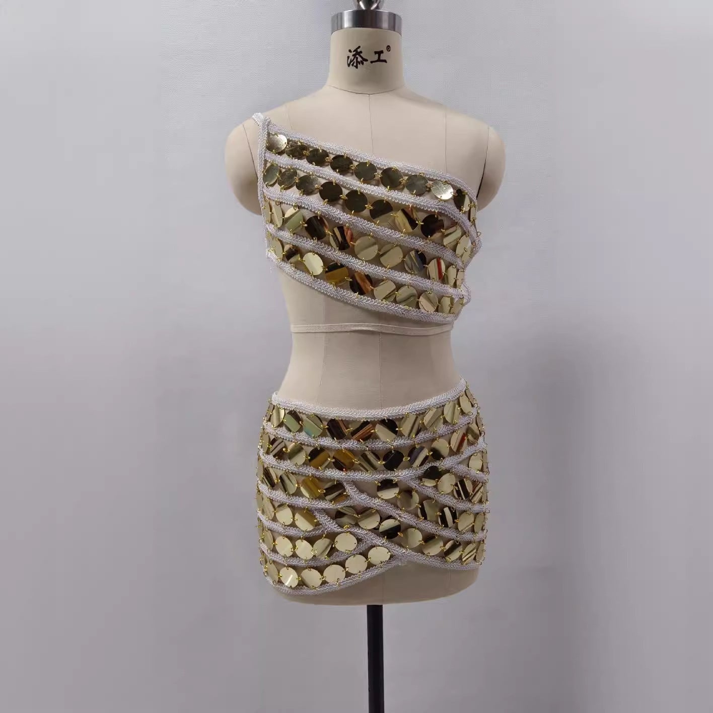 Sequined Vest Skirt Two-piece Set - Munsieur