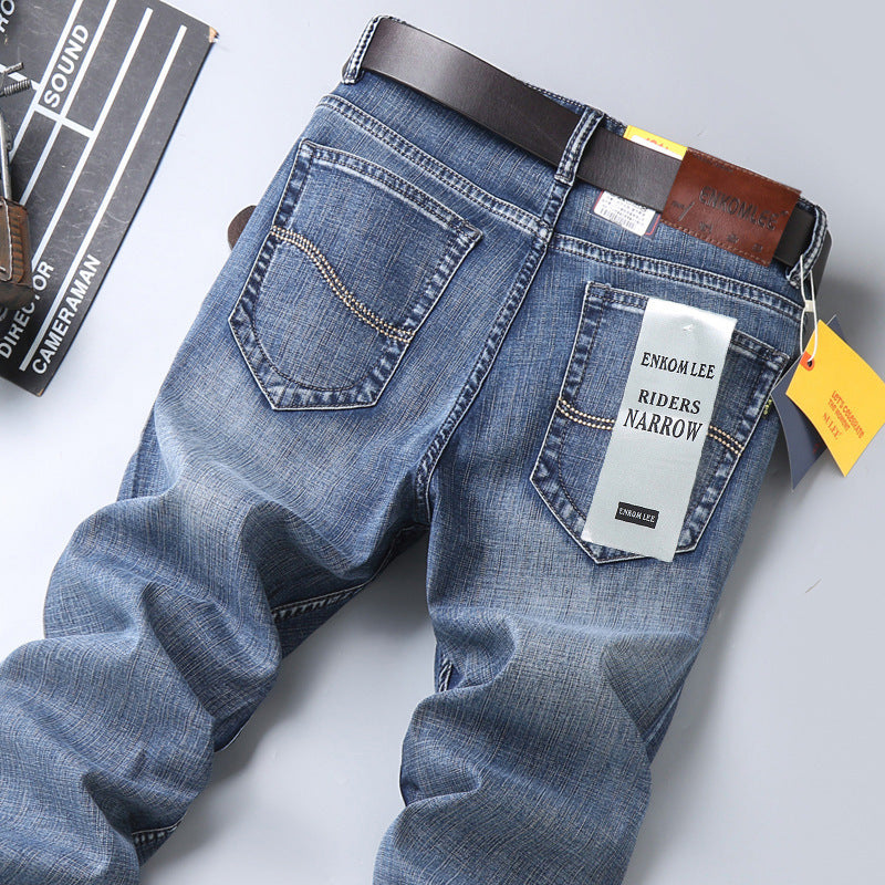 Men's Pants Straight Slim Stretch Business Casual Korean Style - Munsieur