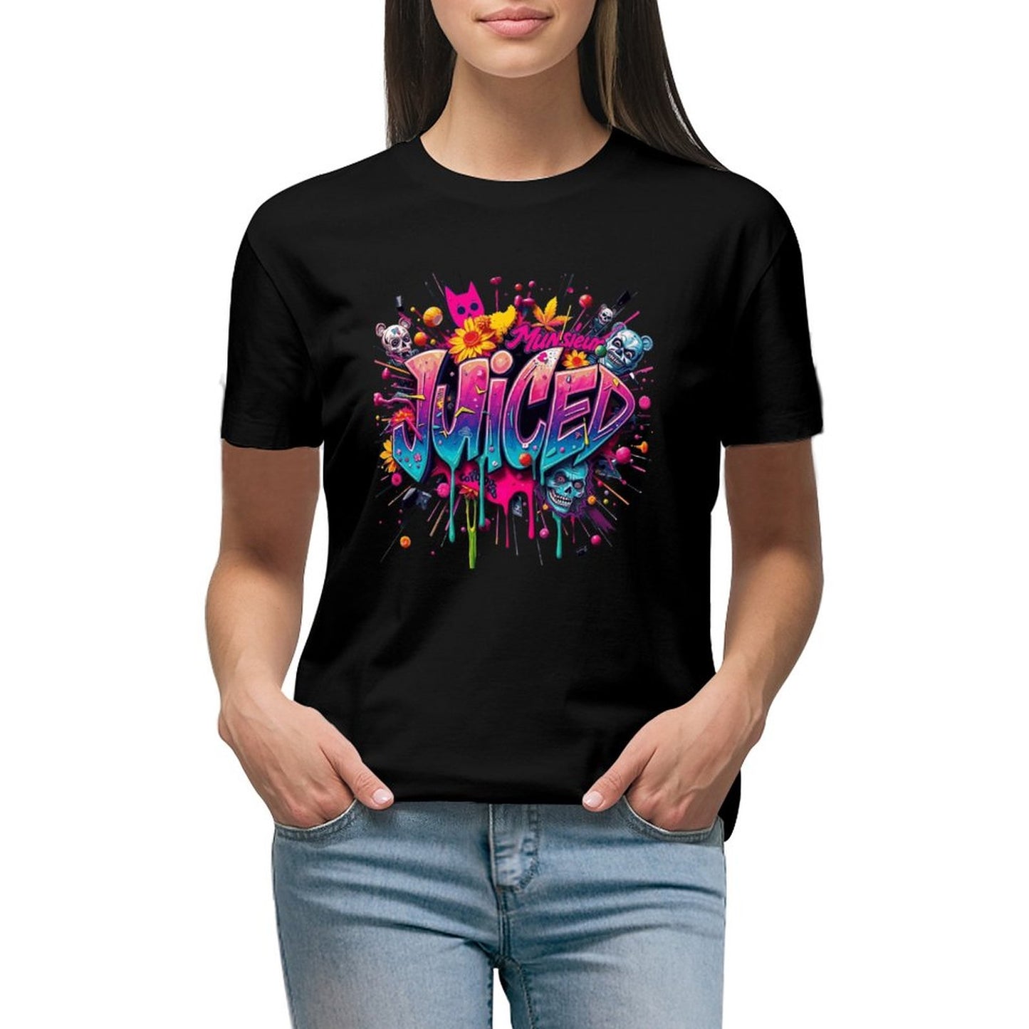 Women's T-shirt Streetwear Design "Juiced" Crown Co. 👑