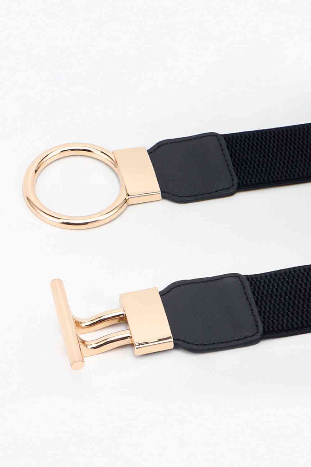 Circle Shape Buckle Zinc Alloy Buckle PU Leather Belt - Munsieur