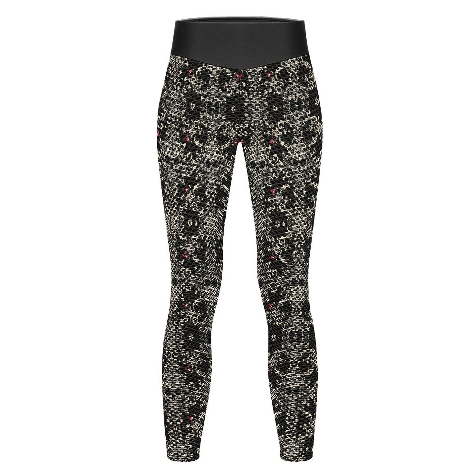 Custom Printed Honeycomb Textured Yoga Leggings for Women