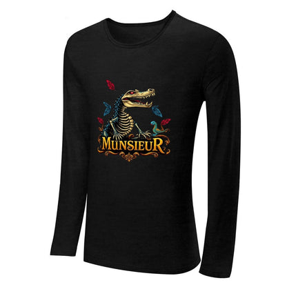 Munsieur Long Sleeve Tee for Men: Relaxed Fit with a Modern Edge - Munsieur