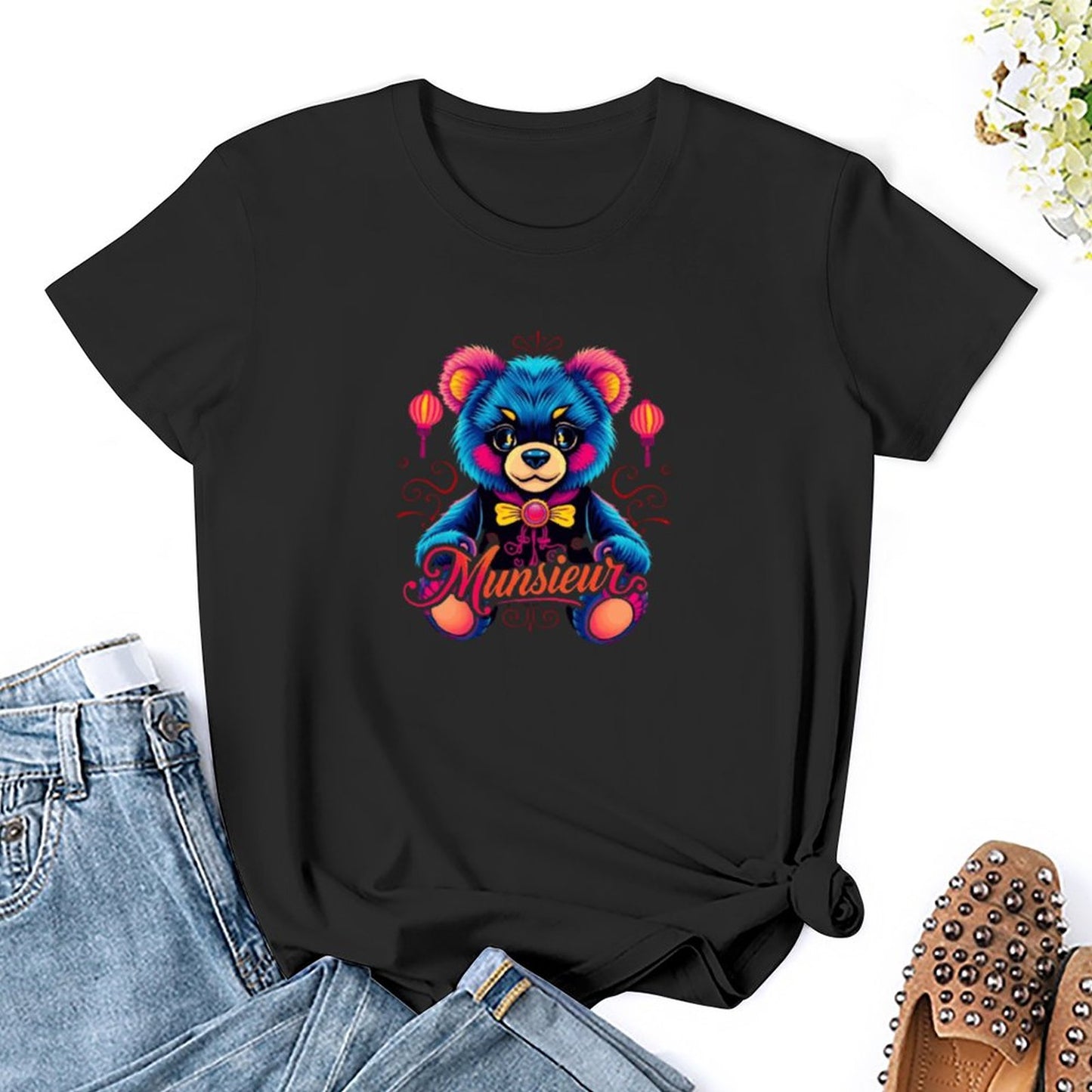 Munsieur Brand T-shirt Chinese Bear Streetwear Design