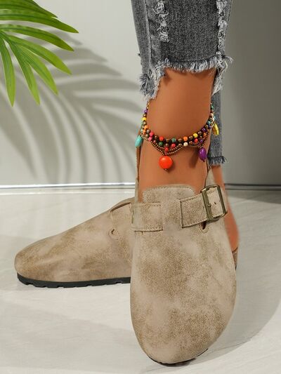 Round Toe Buckle Slip-Ons - Munsieur