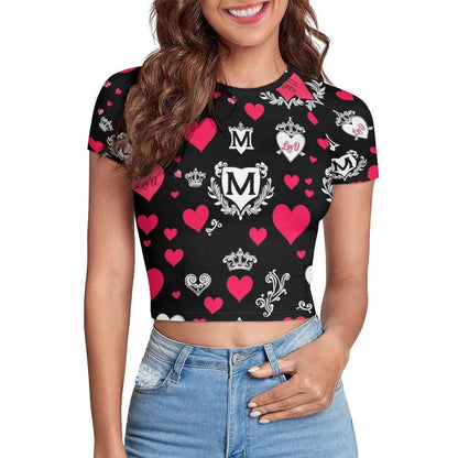 Tight cropped navel-baring T-shirt