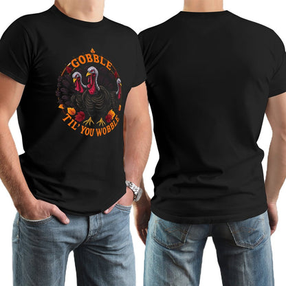 Munsieur Men's Tee Thanksgiving Collection "Gobble Til' You Wobble"