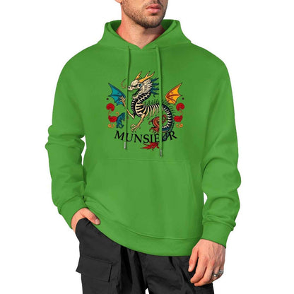 Munsieur Inferno Crest: Dragon Hoodie for Men - Munsieur