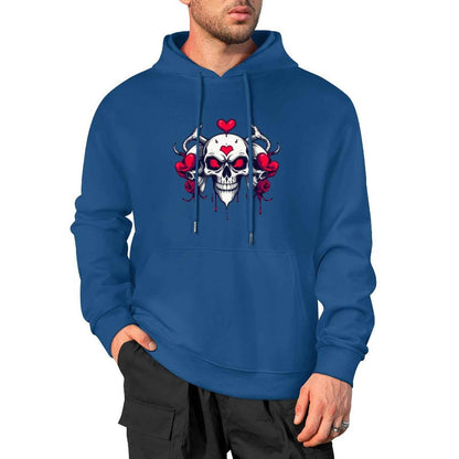 Munsieur Bleeding Royalty: Skull Hoodie for Men - Munsieur