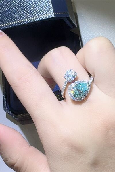2 Carat Moissanite 925 Sterling Silver Bypass Ring - Munsieur