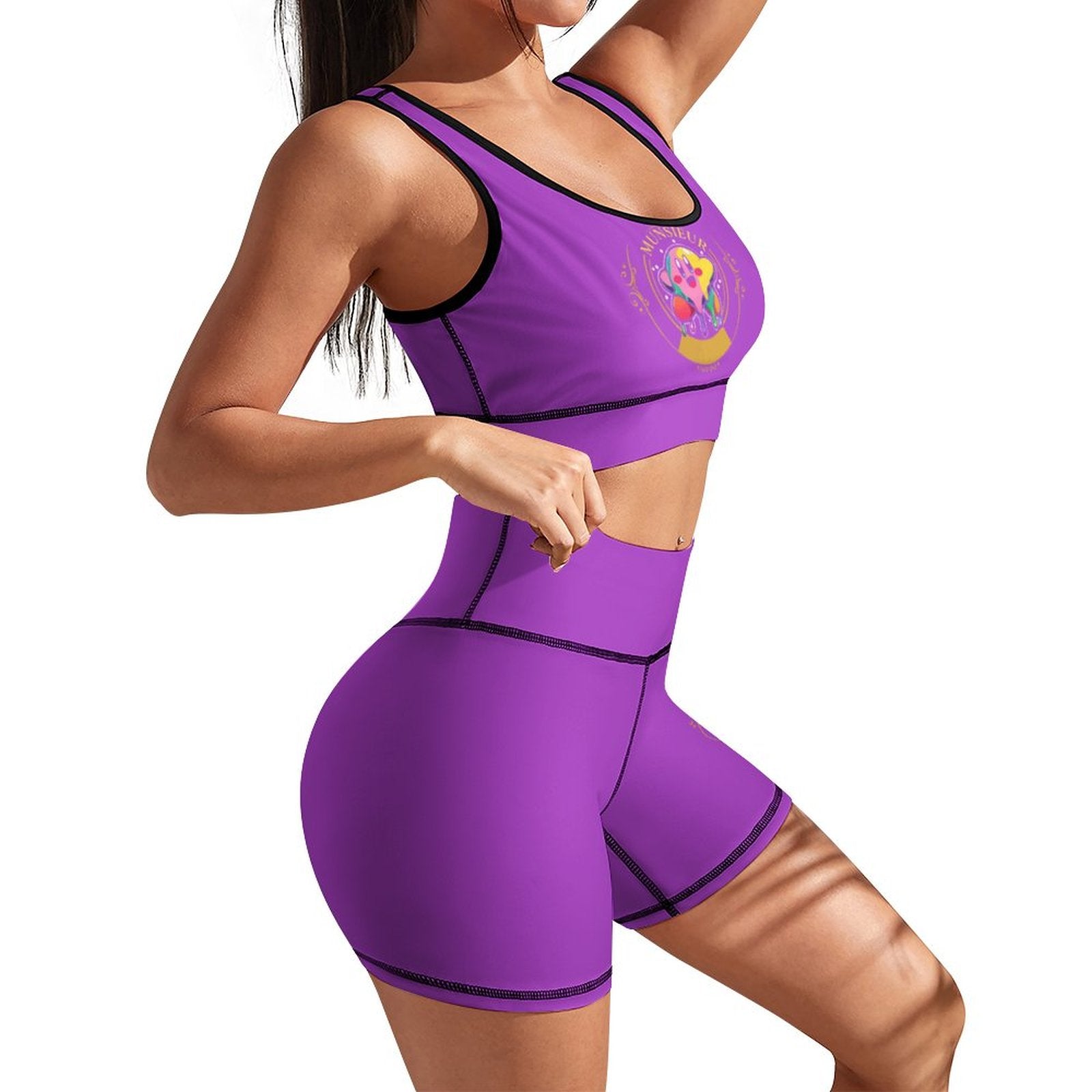 Women's Munsieur Workout Yoga Set (Purple) - Munsieur