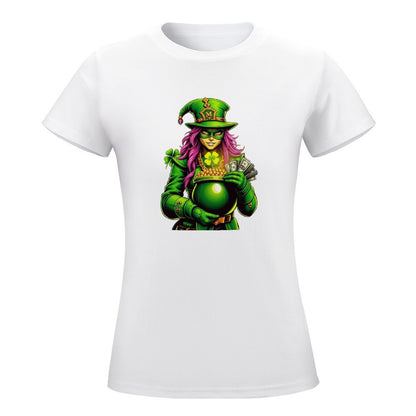 Koleksi Hari St. Patrick T-shirt Wanita "Kimberly" Mafia Leprechaun