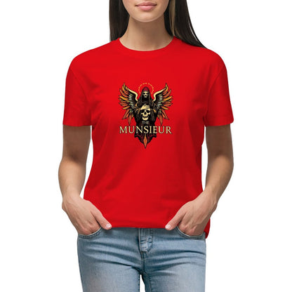 Munsieur Women's Brand T-shirt "Rebellious Angel" Designer Streetwear for Her