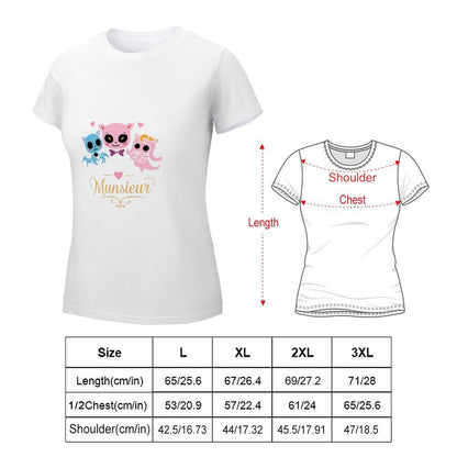 Women's Munsieur T-shirt Valentine's Day Collection "Vampire Friends" Designer Streetwear for Her