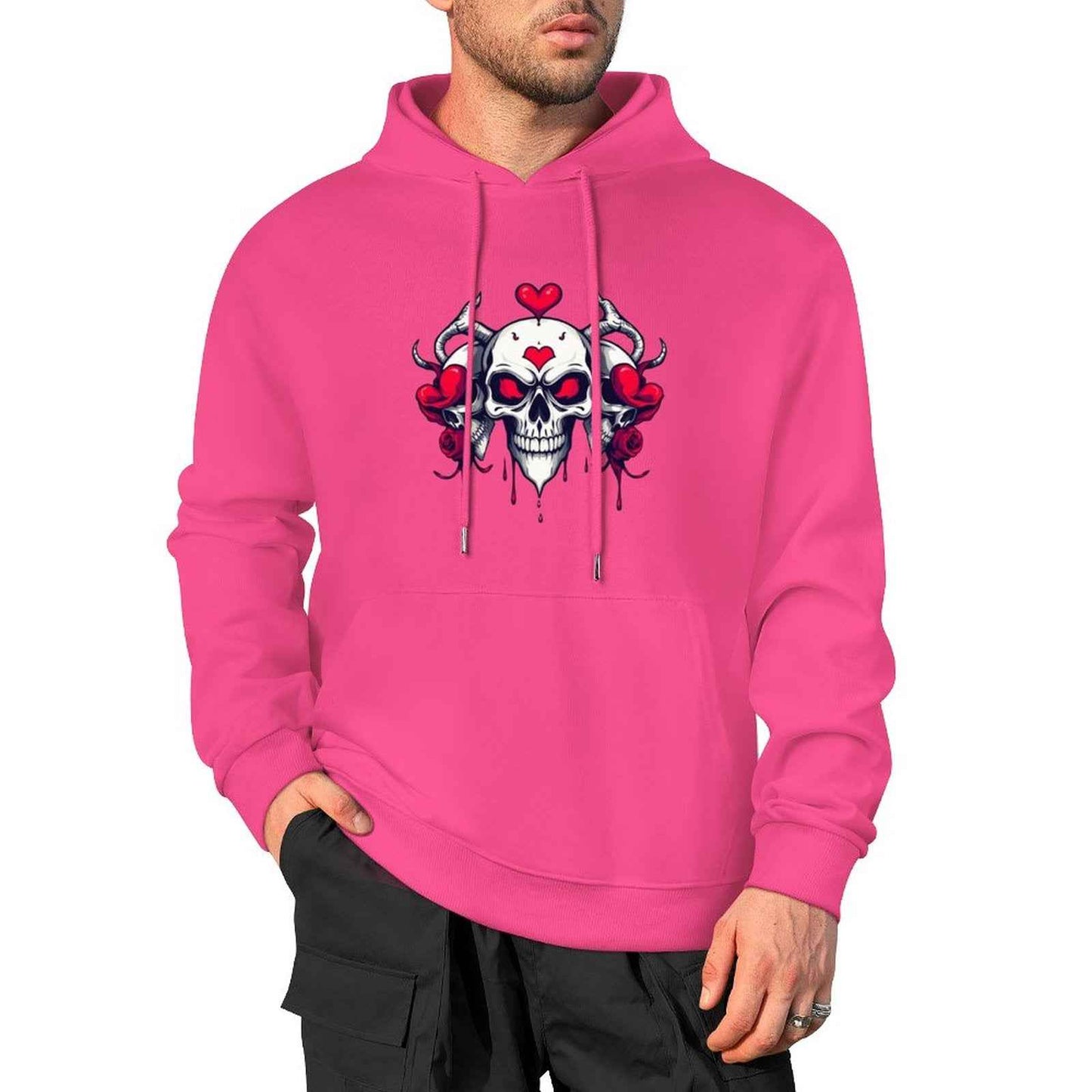Munsieur Bleeding Royalty: Skull Hoodie for Men - Munsieur
