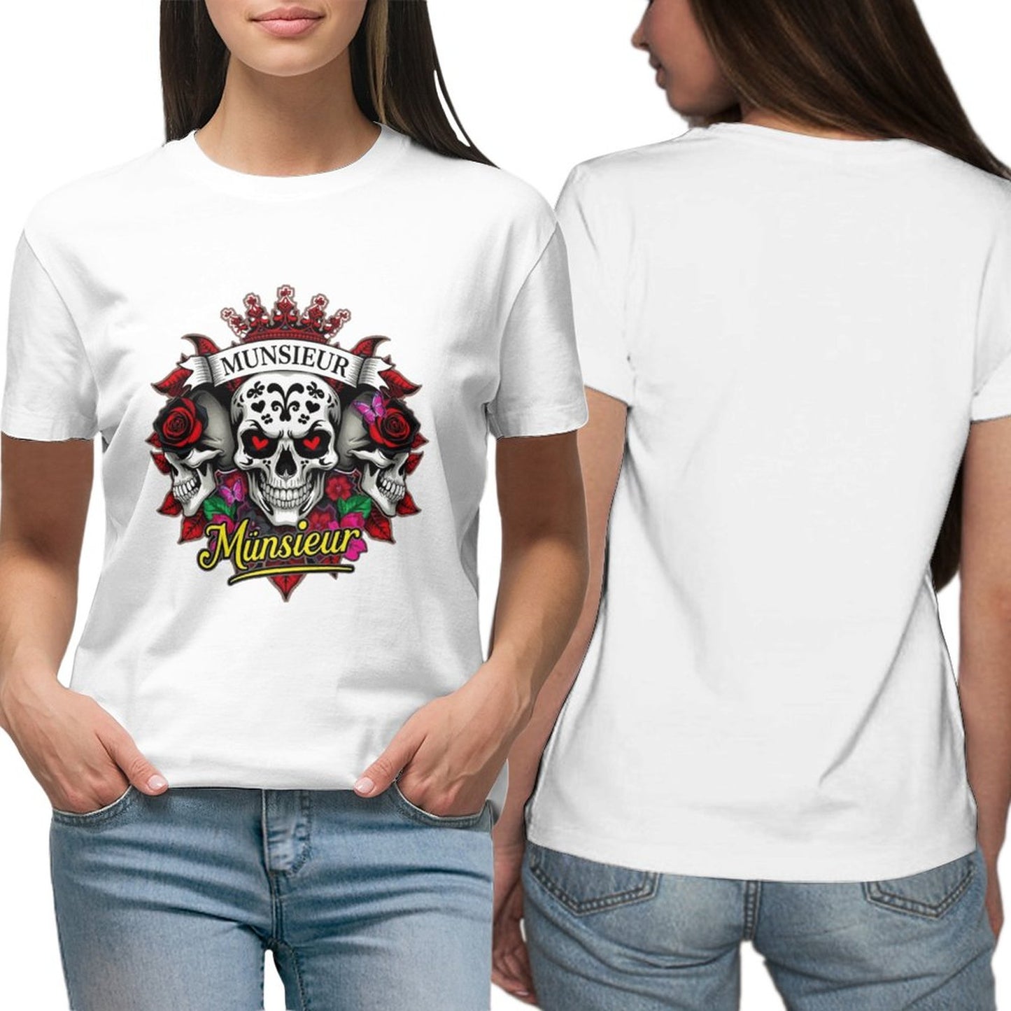 Munsieur Women's Custom T-Shirt "Clownie" Graphic T-shirts for Women