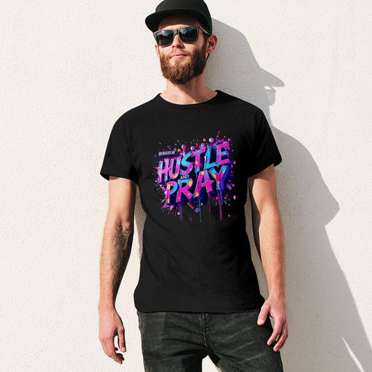 Munsieur Men's Tee "Hustle and Pray"