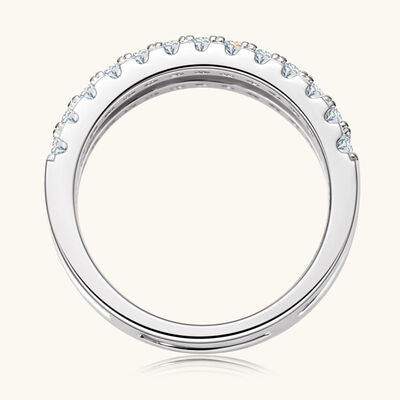 925 Sterling Silver Moissanite Double Layered Ring - Munsieur