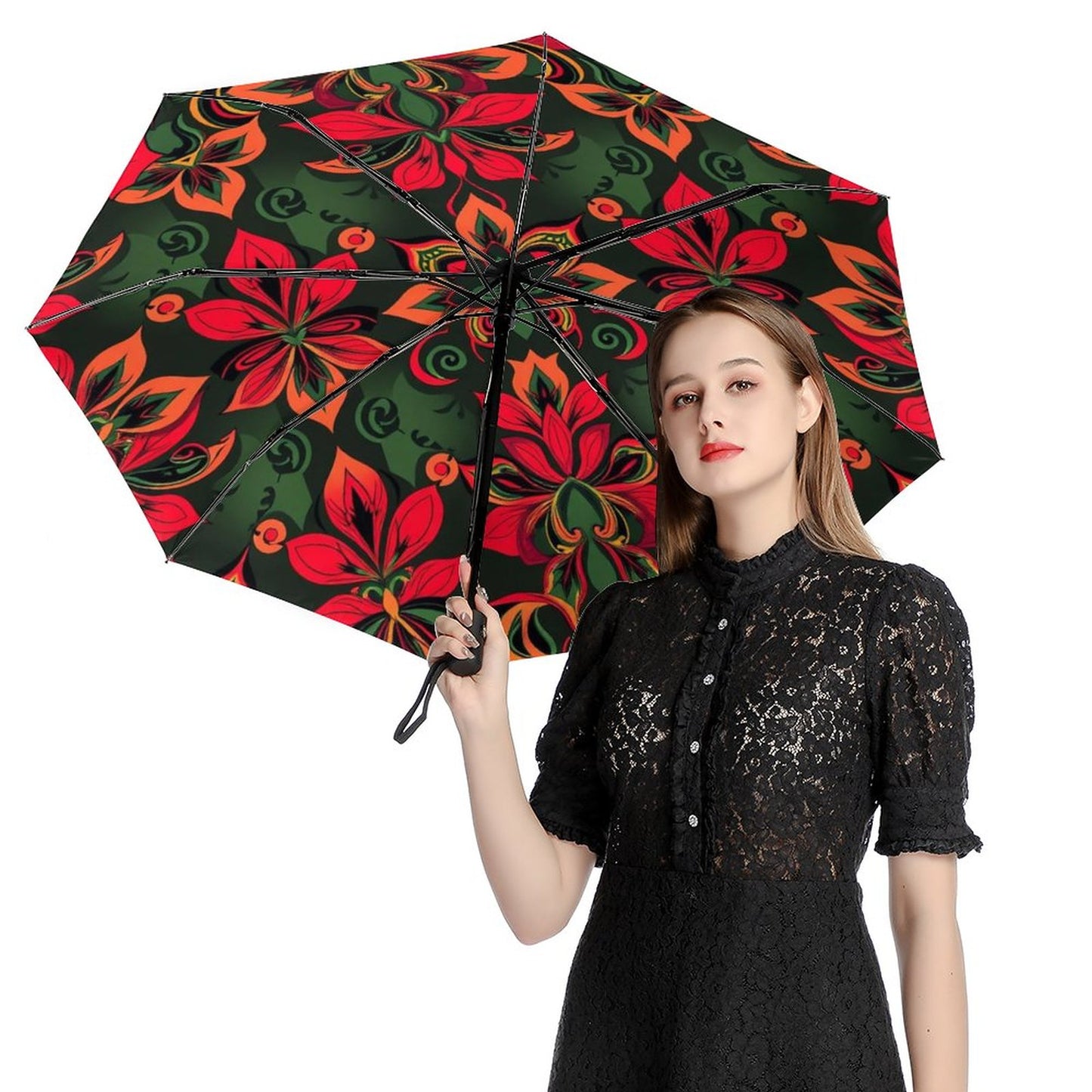 Munsieur Automatic Umbrella with Custom Print Inside Pattern