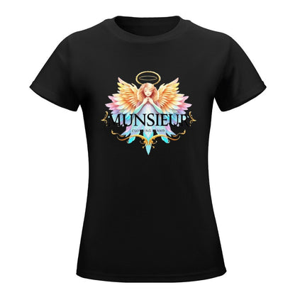Munsieur Designer T-shirt for Women "Angel" Drip With Confidence Streetwear for Her